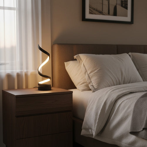 LED Spiral Dimmable Table Lamp for Bedside & Office – Ouvarex