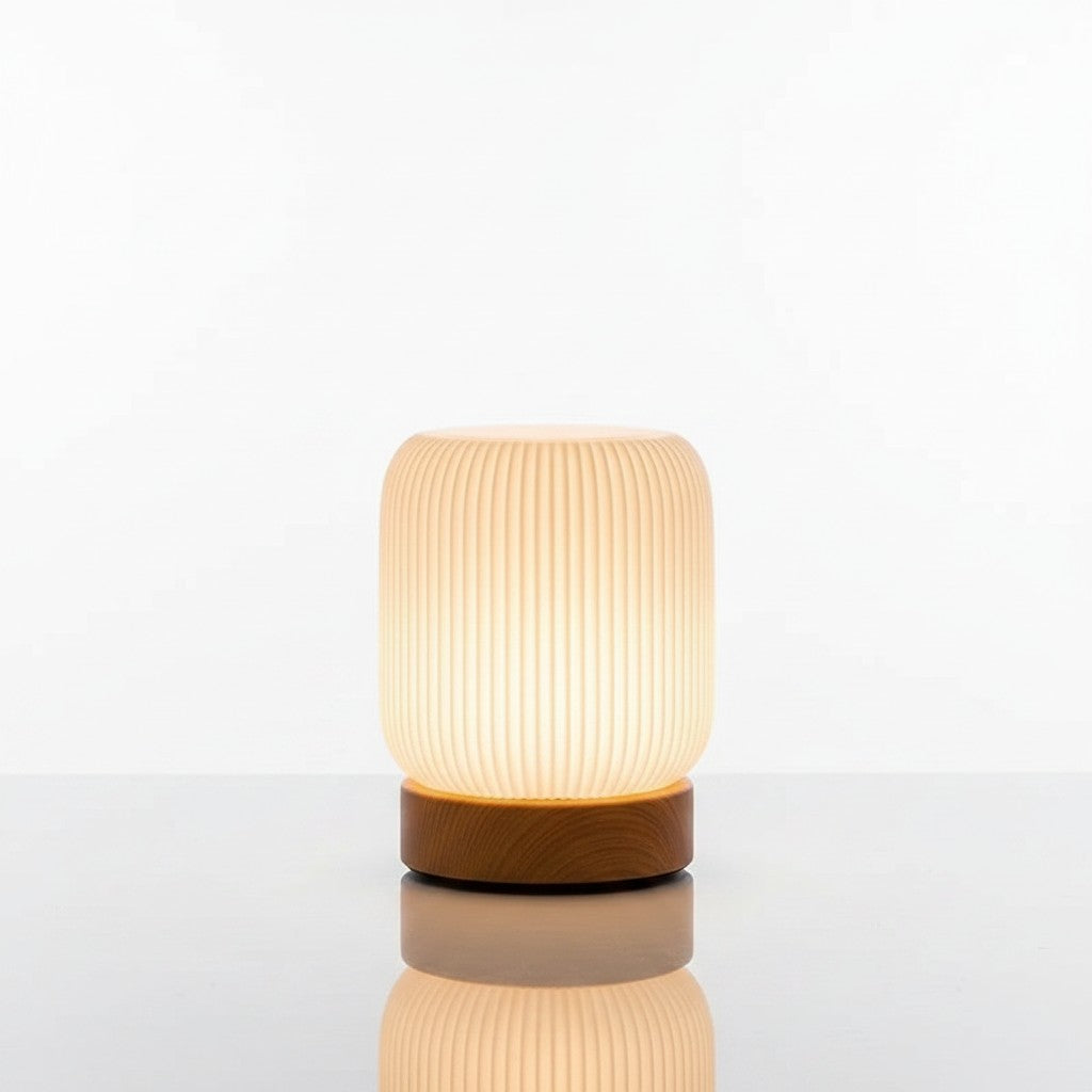Wood Grain Touch LED Bedside Table Lamp – Ouvarex