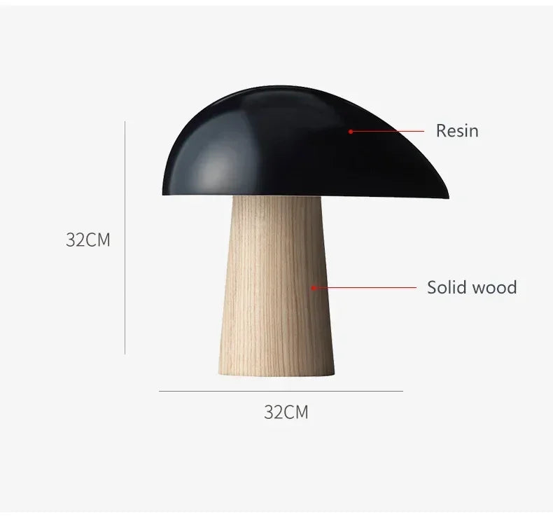 Nordic Wood Grain Mushroom LED Table Lamp – Ouvarex