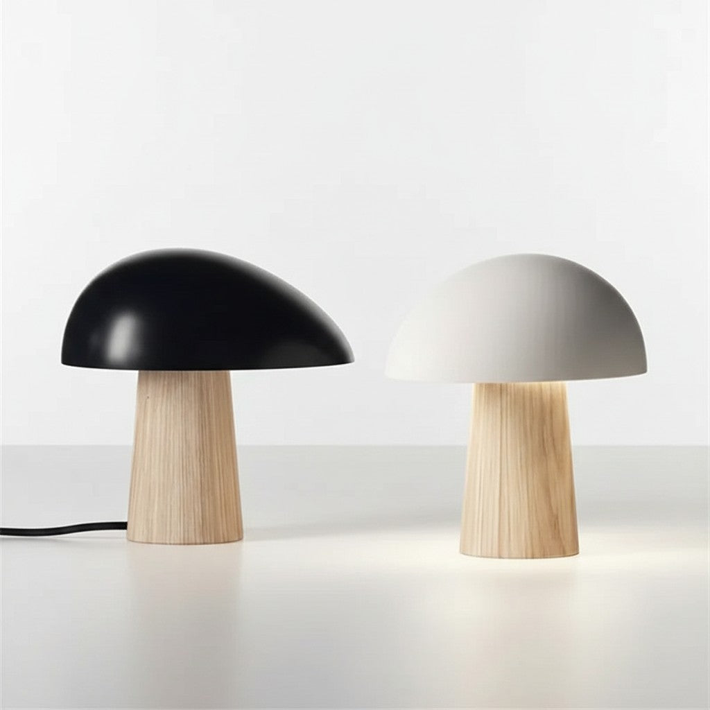 Nordic Wood Grain Mushroom LED Table Lamp – Ouvarex
