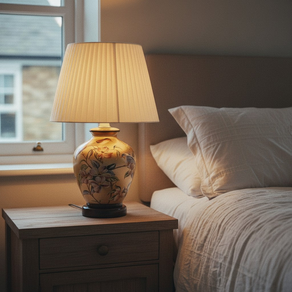 European Ceramic Table Lamp Flower Bird Design – Ouvarex